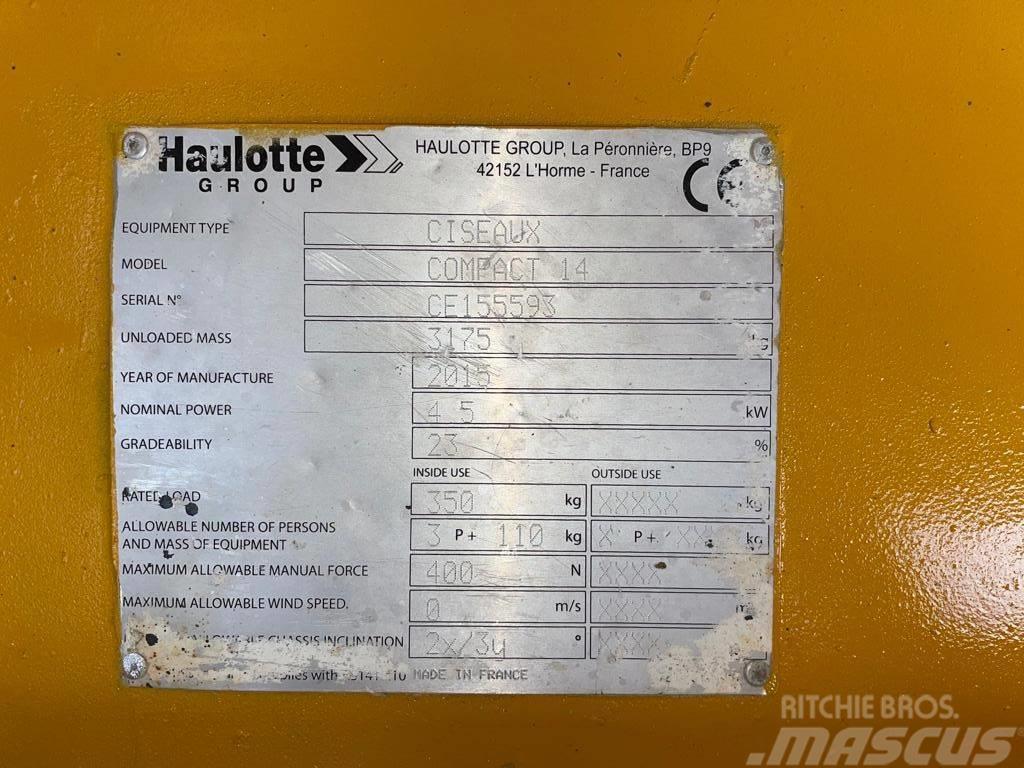 Haulotte Compact 14 Ανυψωτήρες ψαλιδωτής άρθρωσης