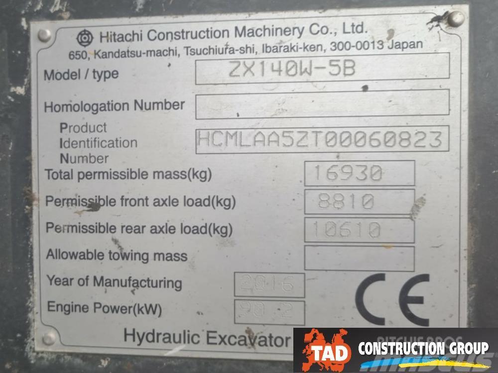 Hitachi ZX 140W-5B Εκσκαφείς με τροχούς - λάστιχα