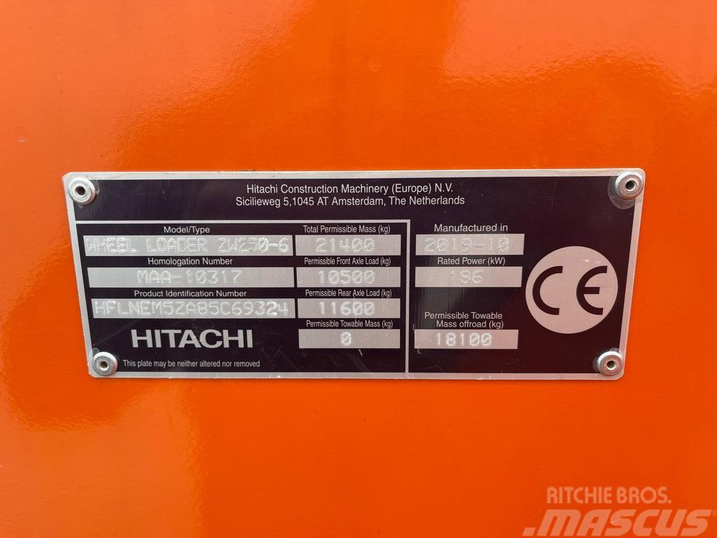 Hitachi ZW 250-6 Φορτωτές με λάστιχα (Τροχοφόροι)