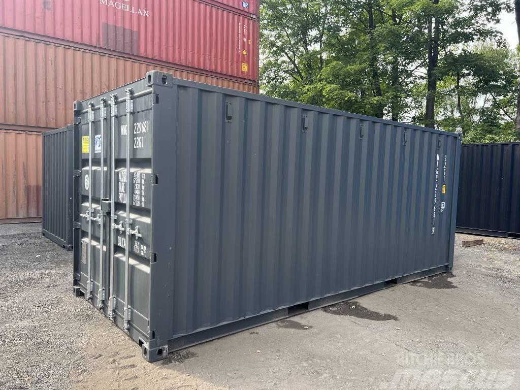  20' DV Lagercontainer ONE WAY Seecontainer/RAL7016 Container αποθήκευσης