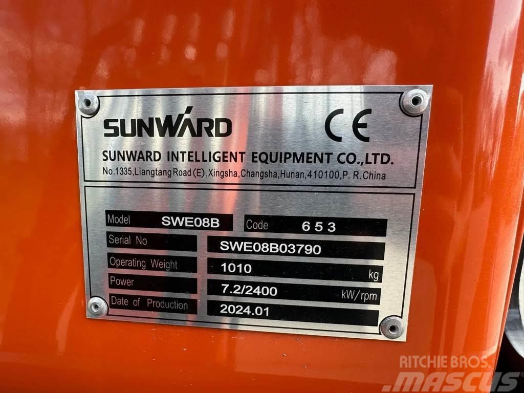 Sunward SWE08 minigraver 1ton NIEUW incl. 3 bakken Εκσκαφάκι (διαβολάκι) < 7t