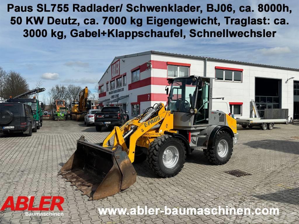 Paus SL 755 Schwenklader Gabel + Klappschaufel Φορτωτές με λάστιχα (Τροχοφόροι)