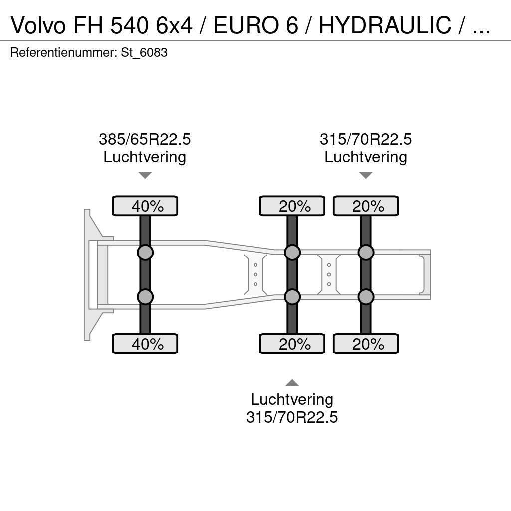 Volvo FH 540 6x4 / EURO 6 / HYDRAULIC / RETARDER Τράκτορες