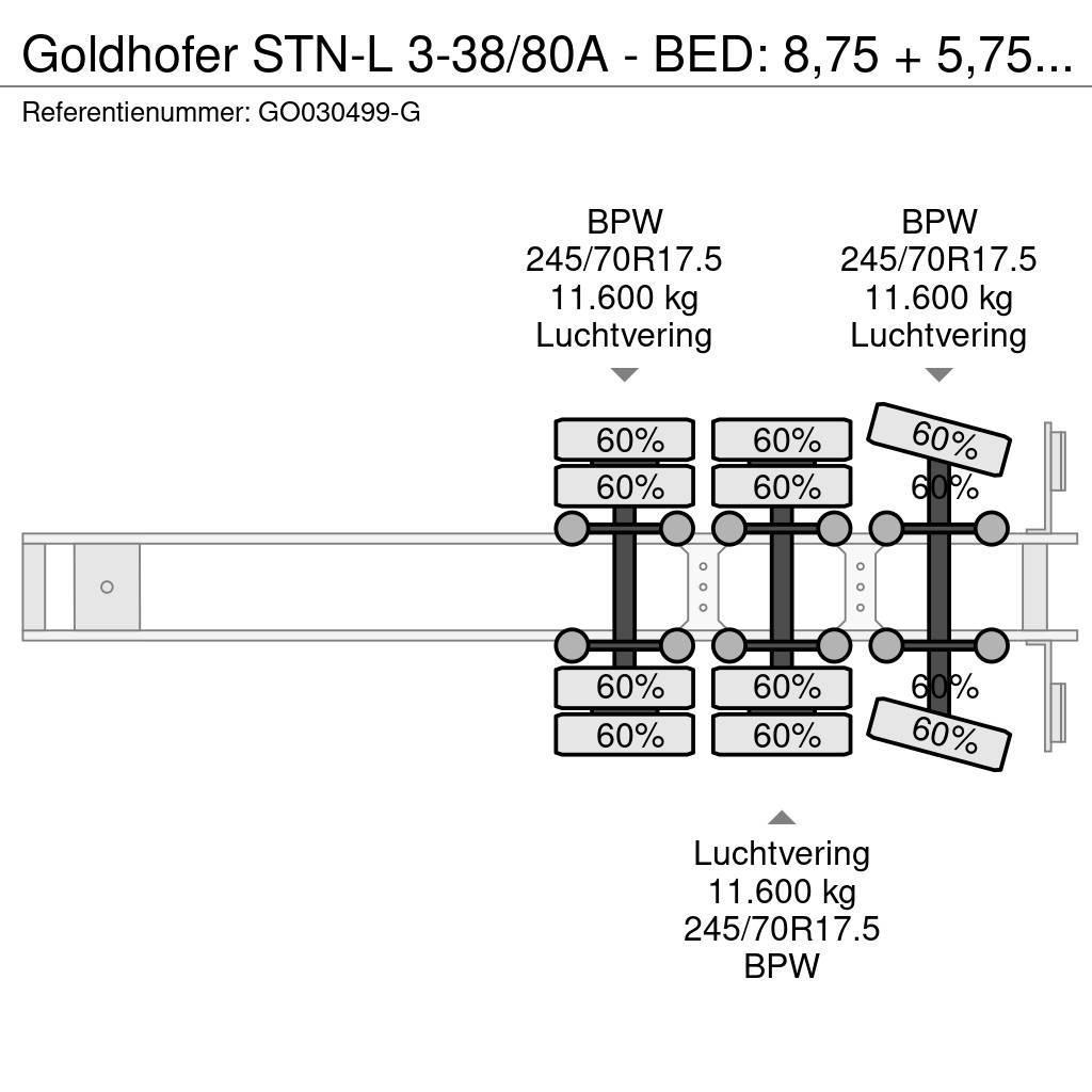Goldhofer STN-L 3-38/80A - BED: 8,75 + 5,75 METER Ημιρυμούλκες με χαμηλό δάπεδο