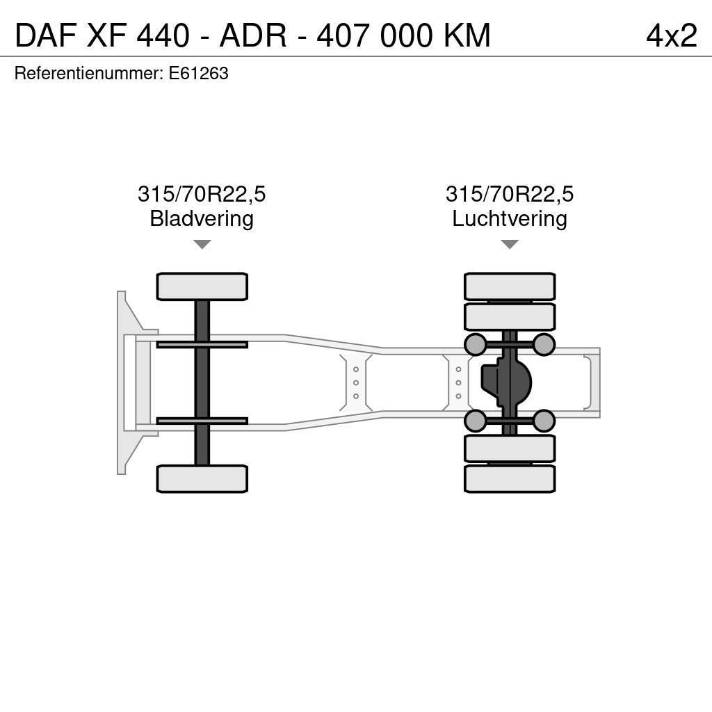 DAF XF 440 - ADR - 407 000 KM Τράκτορες