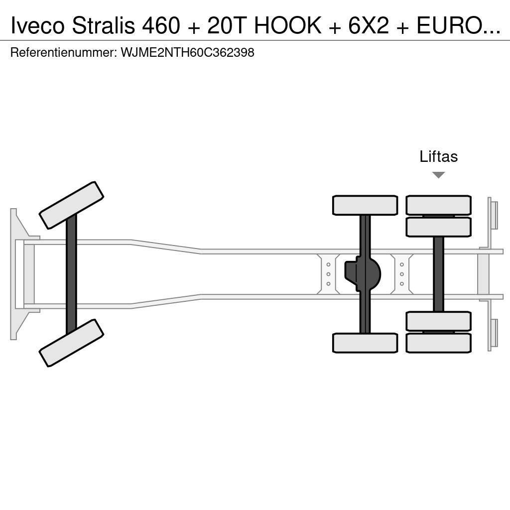 Iveco Stralis 460 + 20T HOOK + 6X2 + EURO 6 + 12 PC IN S Φορτηγά ανατροπή με γάντζο