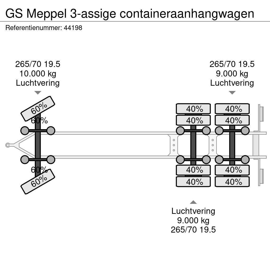 GS Meppel 3-assige containeraanhangwagen Ρυμούλκες Container 