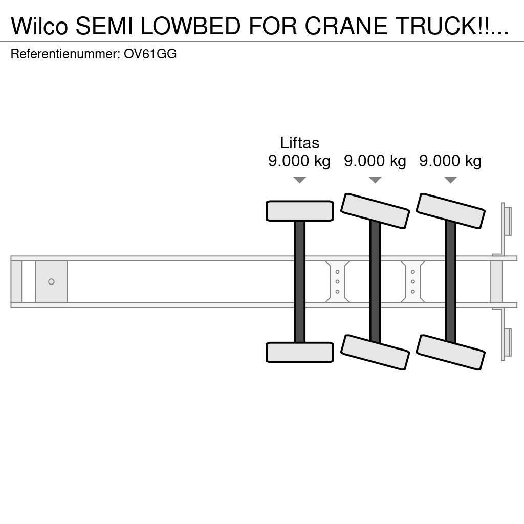 Wilco SEMI LOWBED FOR CRANE TRUCK!!2x steering axle Ημιρυμούλκες με χαμηλό δάπεδο