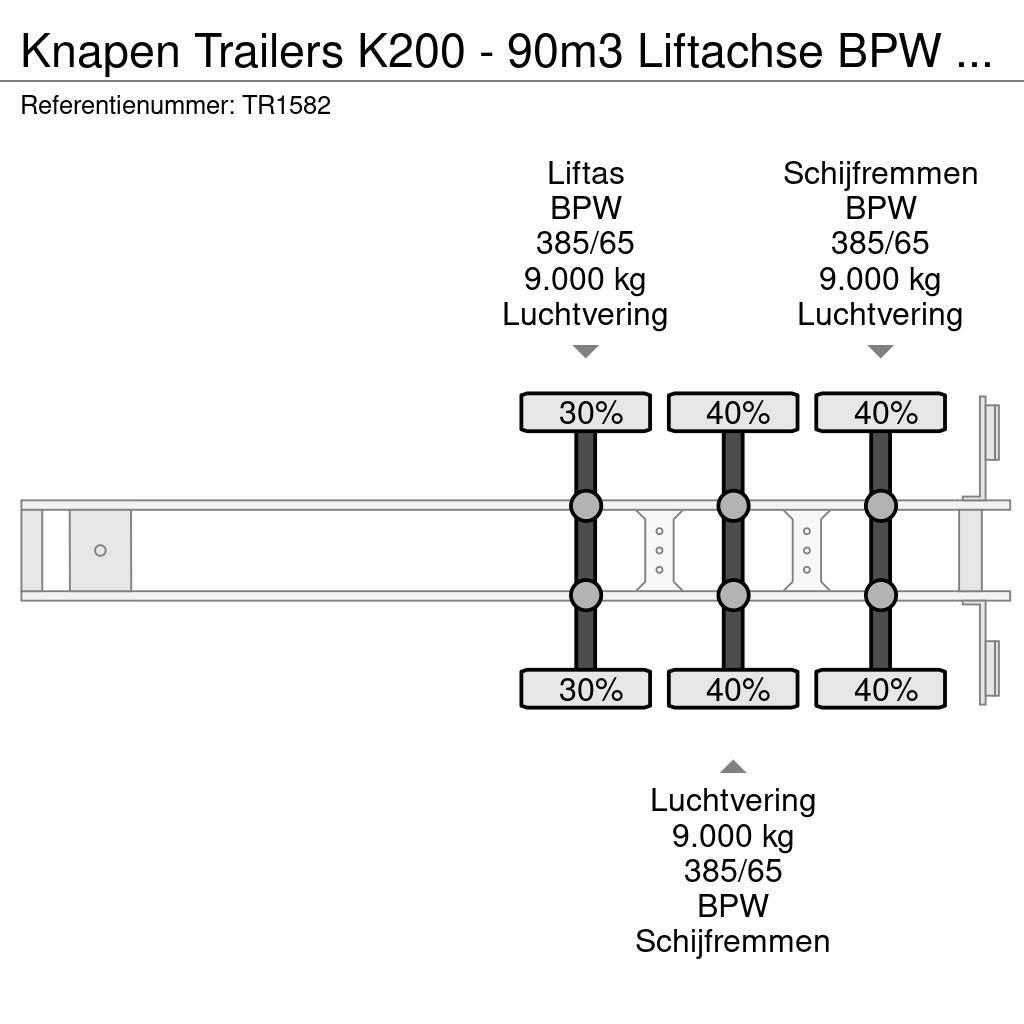 Knapen Trailers K200 - 90m3 Liftachse BPW Alcoa Floor 10m Ημιρυμούλκες με κινούμενο δάπεδο