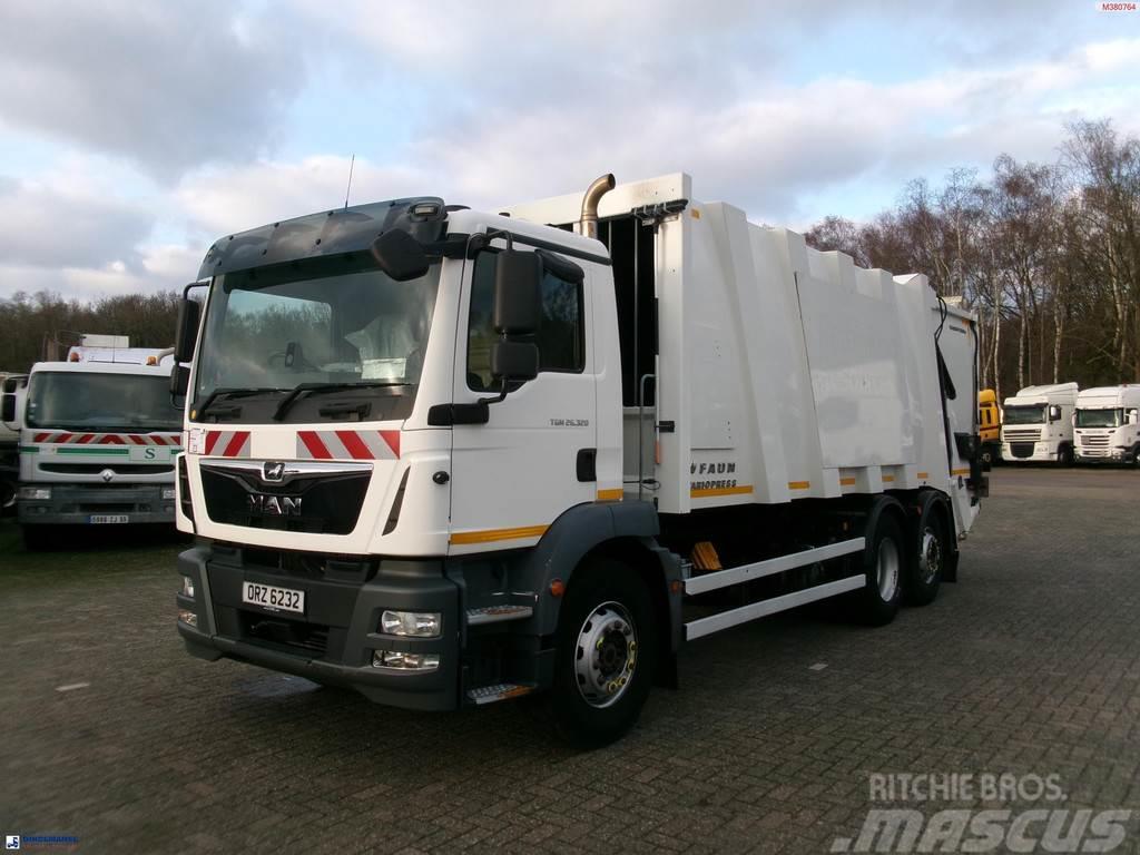MAN TGM 26.320 6X2 Euro 6 RHD Faun refuse truck Απορριμματοφόρα