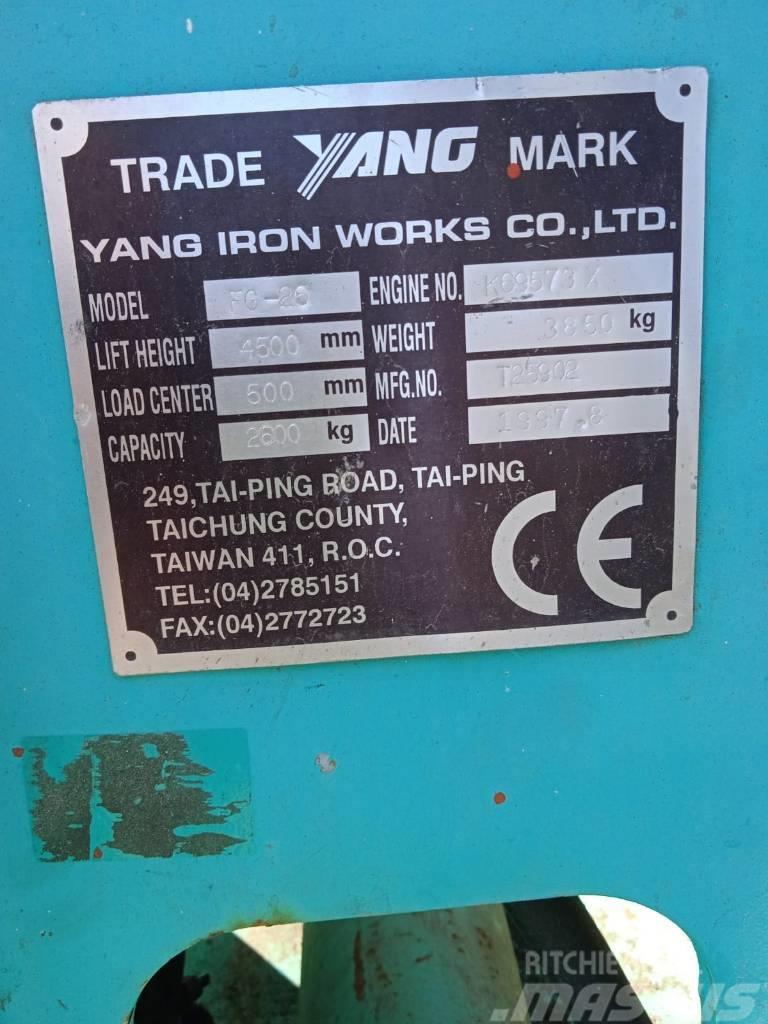 Yang FG20 Περονοφόρα ανυψωτικά κλαρκ με φυσικό αέριο LPG
