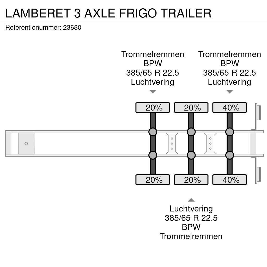Lamberet 3 AXLE FRIGO TRAILER Ημιρυμούλκες ψυγείο