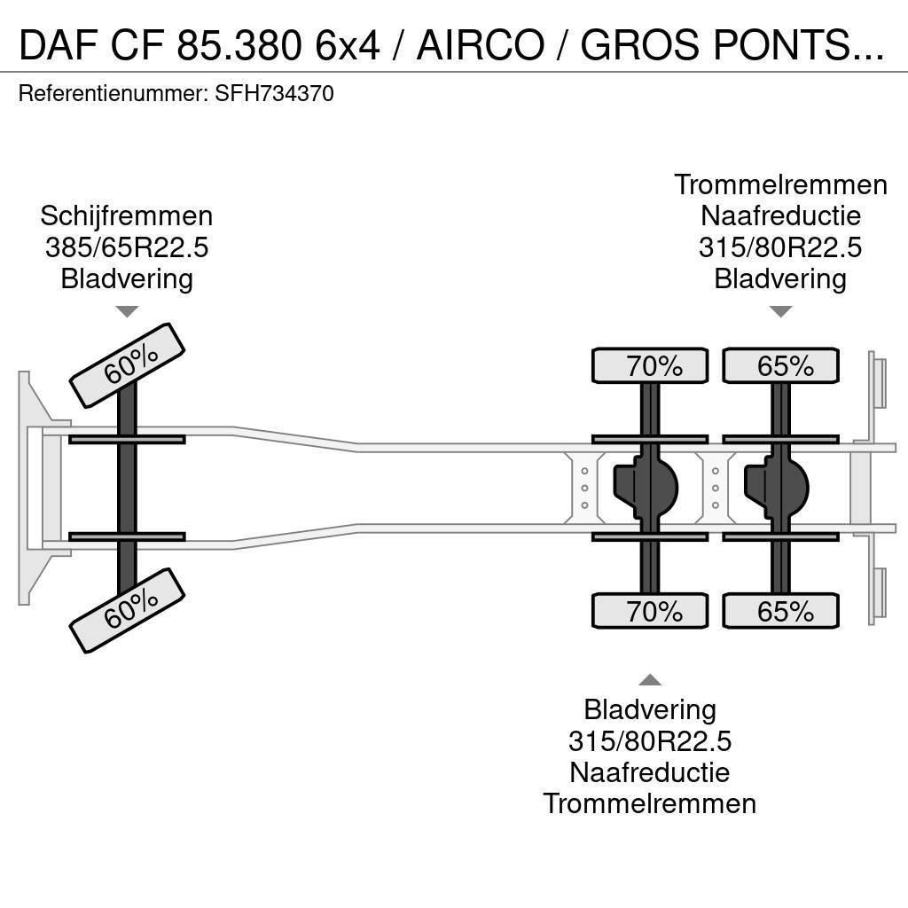 DAF CF 85.380 6x4 / AIRCO / GROS PONTS - BIG AXLES / L Φορτηγά Ανατροπή