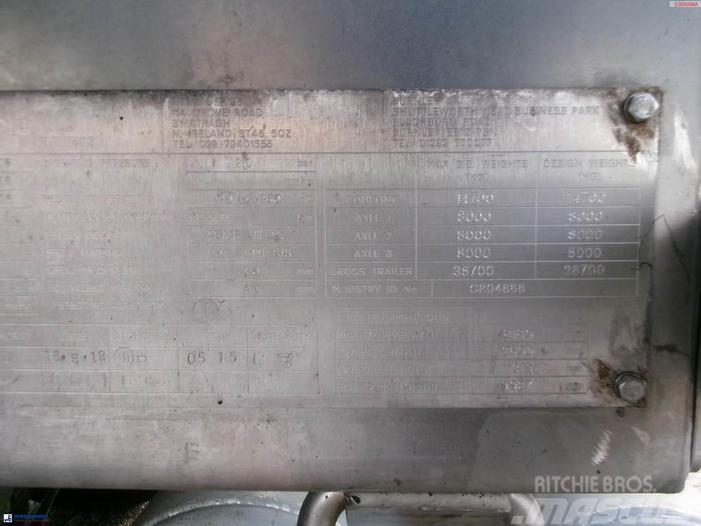 Crossland Bitumen tank inox 33 m3 / 1 comp + ADR L4BN Ημιρυμούλκες βυτίων