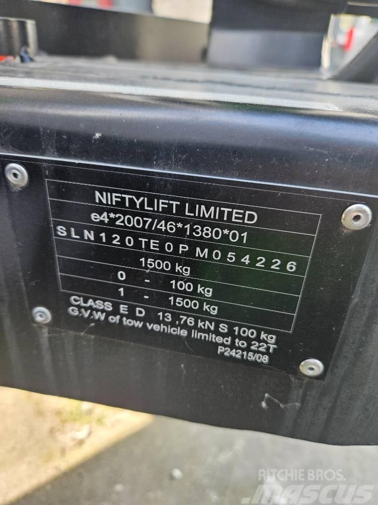 Niftylift 120 T Εναέριες πλατφόρμες τοποθετημένες σε ρυμούλκα