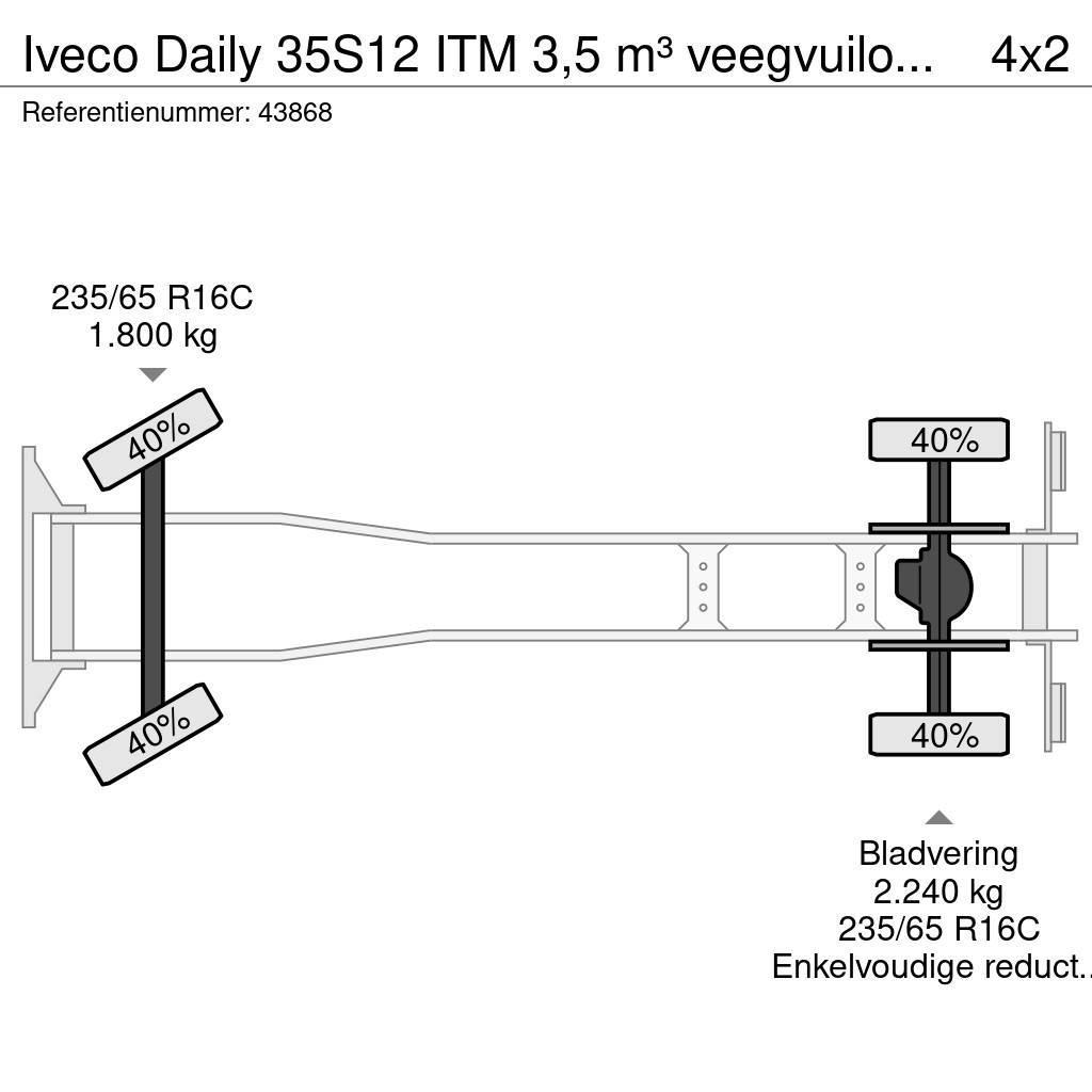 Iveco Daily 35S12 ITM 3,5 m³ veegvuilopbouw Απορριμματοφόρα