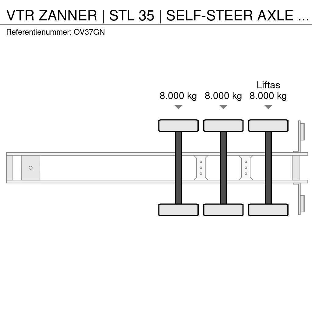  VTR ZANNER | STL 35 | SELF-STEER AXLE | RAMPS | GA Ημιρυμούλκες μεταφοράς οχημάτων