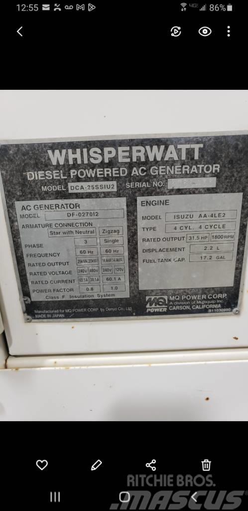 Whisperwatt Diesel Powered AC Generator DF-027012 Γεννήτριες ντίζελ