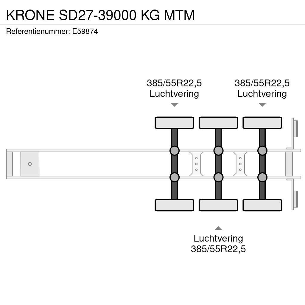 Krone SD27-39000 KG MTM Επίπεδες/πλευρικώς ανοιγόμενες ημιρυμούλκες