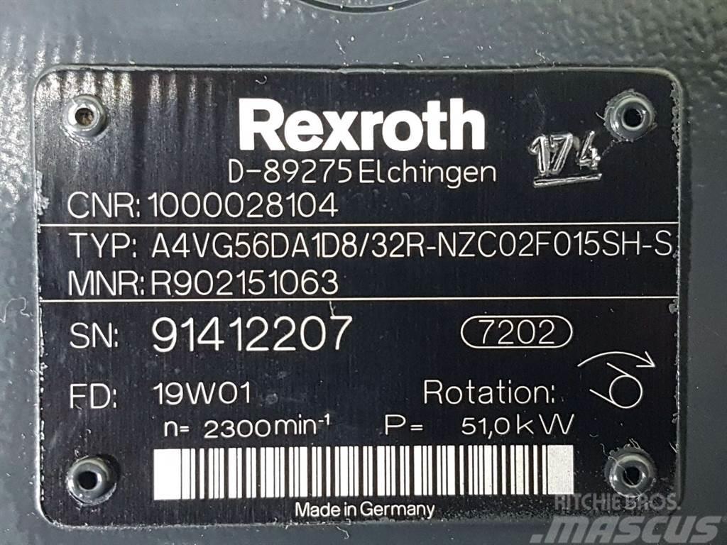 Wacker Neuson 1000028104-Rexroth A4VG56-Drive pump/Fahrpumpe Υδραυλικά