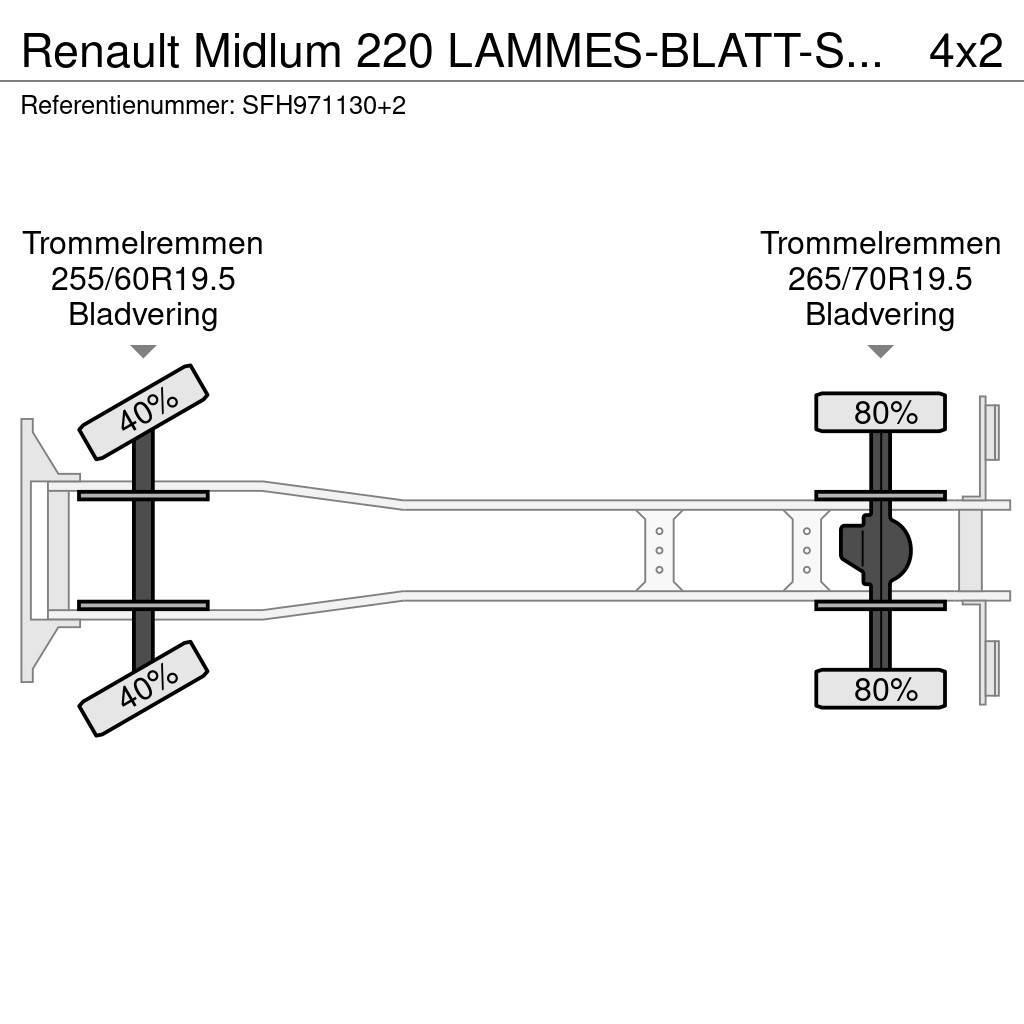 Renault Midlum 220 LAMMES-BLATT-SPRING / KRAAN COMET Εναέριες πλατφόρμες τοποθετημένες σε φορτηγό