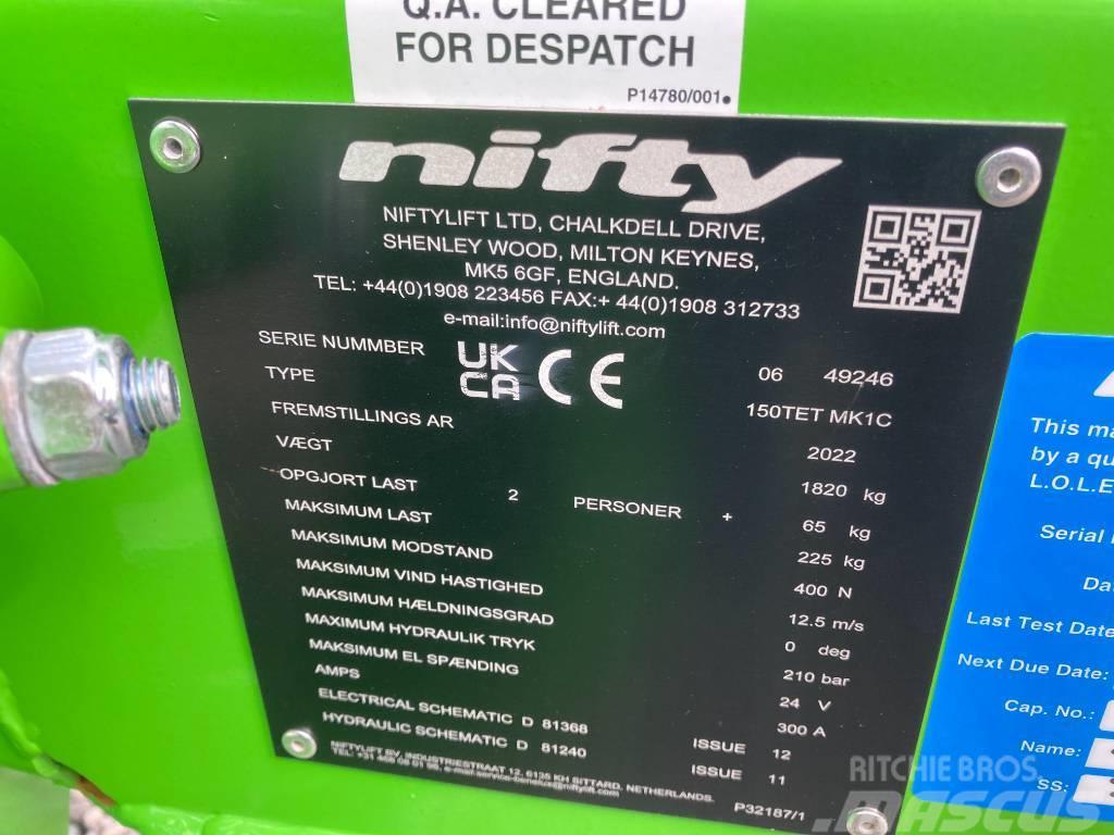 Niftylift 150TET Εναέριες πλατφόρμες τοποθετημένες σε ρυμούλκα