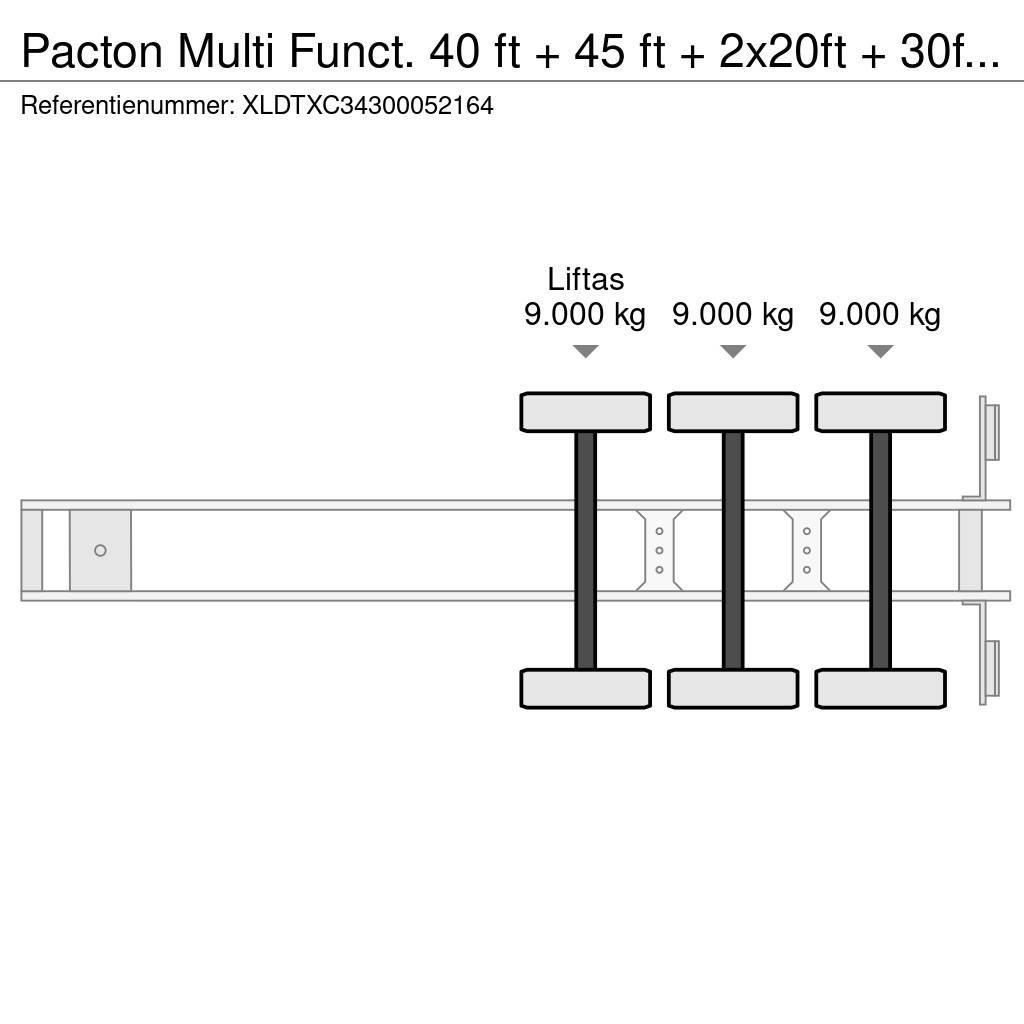 Pacton Multi Funct. 40 ft + 45 ft + 2x20ft + 30ft + High Ημιρυμούλκες Container