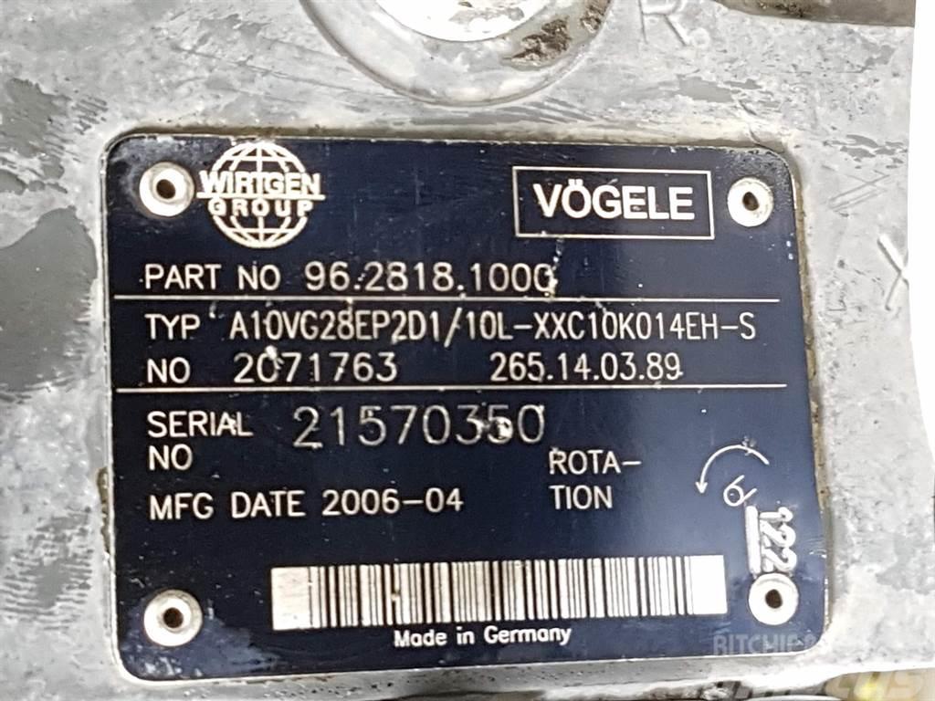 Vögele -Rexroth A10VG28EP2D1/10L-96.2818.1000-Drive pump Υδραυλικά