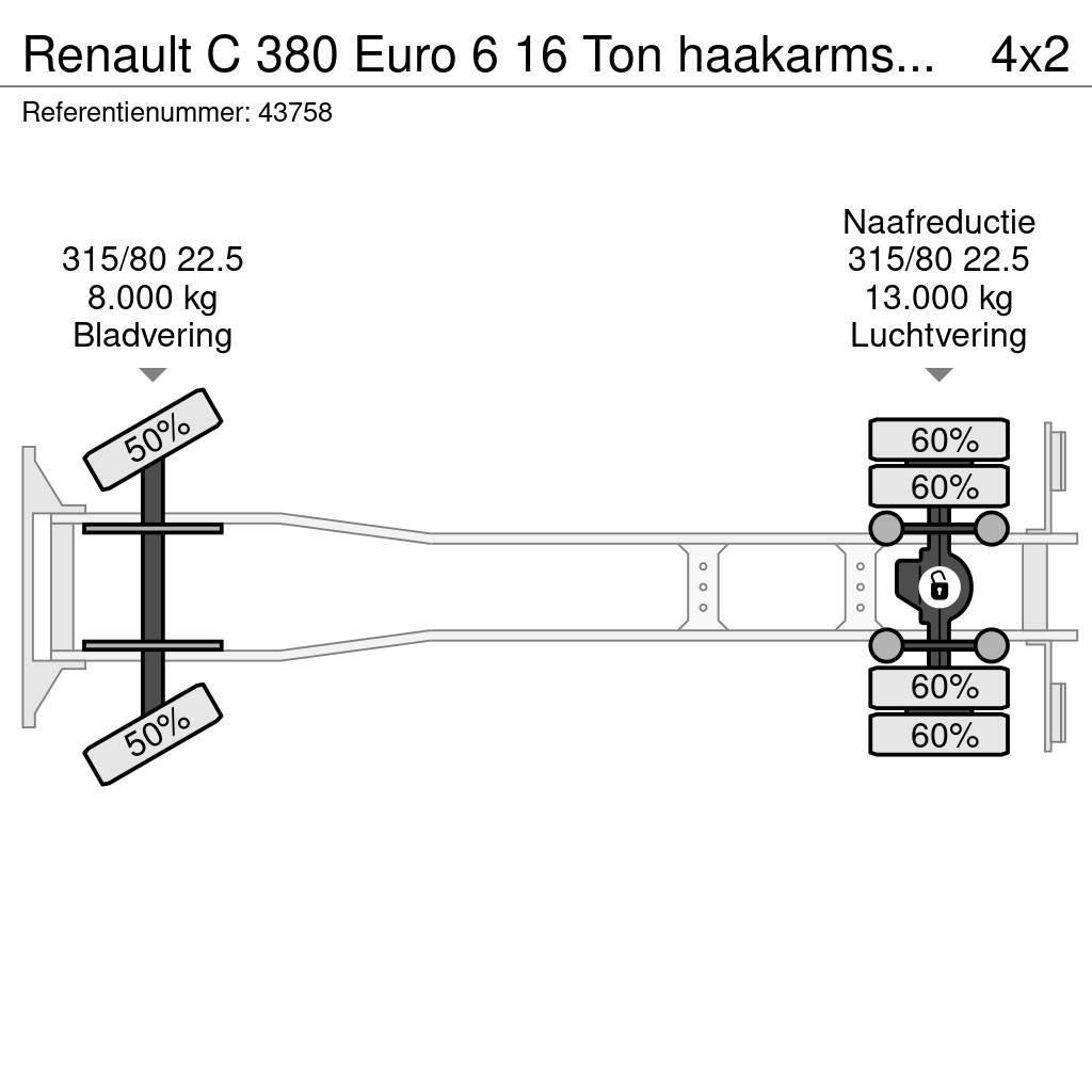 Renault C 380 Euro 6 16 Ton haakarmsysteem Φορτηγά ανατροπή με γάντζο