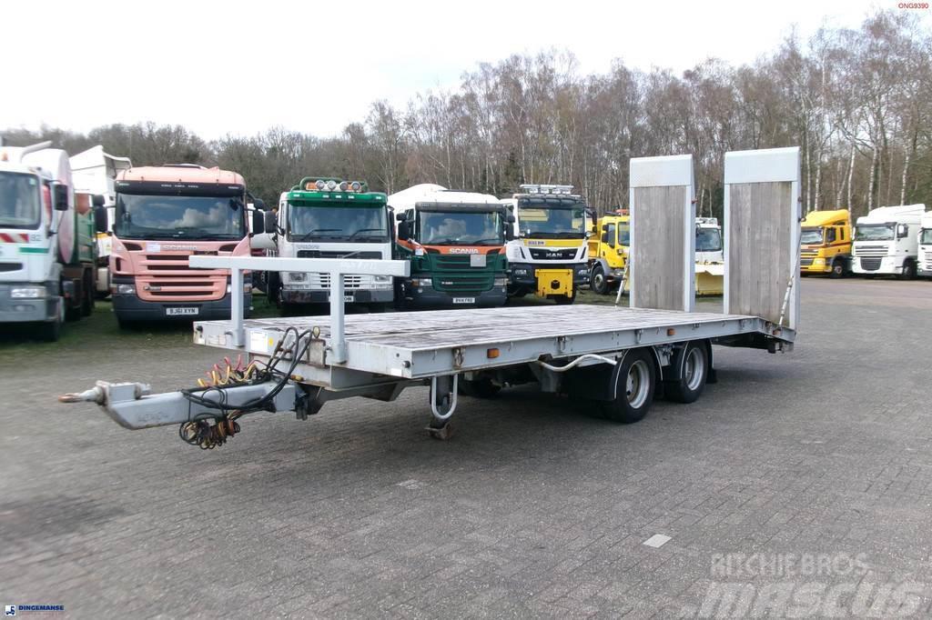 King 2-axle platform drawbar trailer 14t + ramps Επίπεδες/πλευρικώς ανοιγόμενες ρυμούλκες