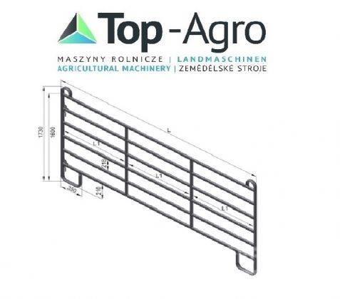 Top-Agro Partition wall door or panel HAP 240 NEW! Ταΐστρες ζώων