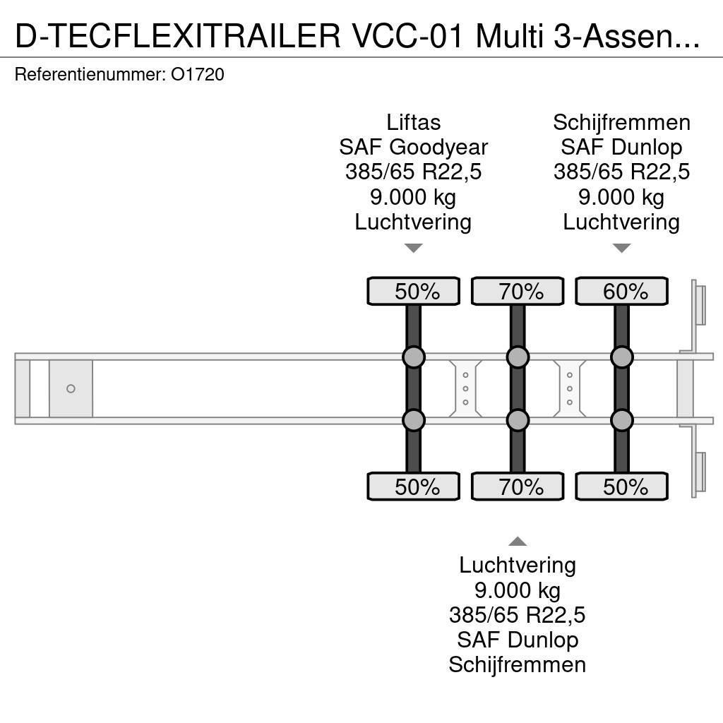 D-tec FLEXITRAILER VCC-01 Multi 3-Assen SAF - Schijfremm Ημιρυμούλκες Container