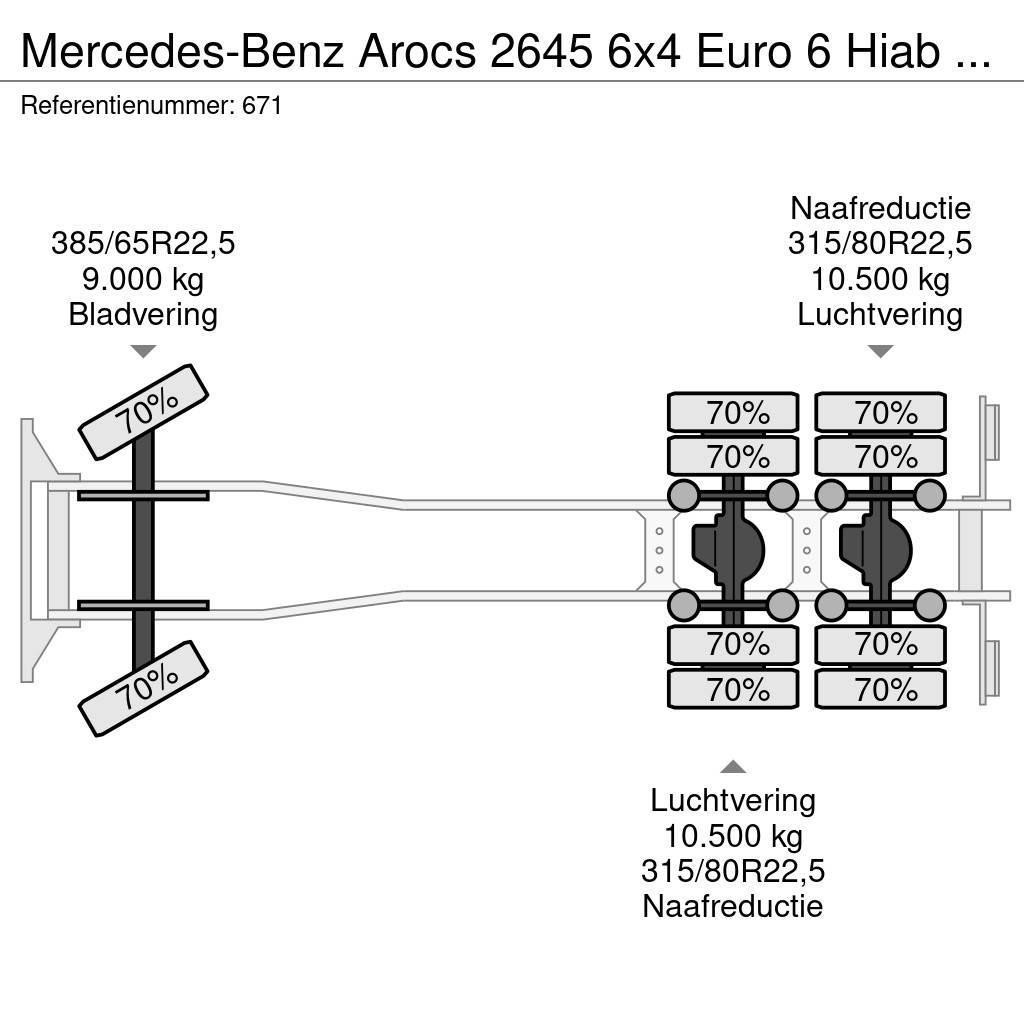 Mercedes-Benz Arocs 2645 6x4 Euro 6 Hiab XS 377 Hipro 7 x Hydr. Γερανοί παντός εδάφους