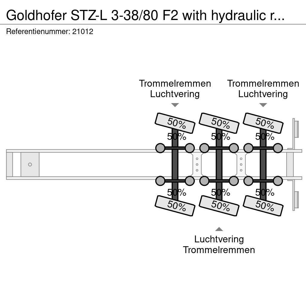 Goldhofer STZ-L 3-38/80 F2 with hydraulic ramps Ημιρυμούλκες με χαμηλό δάπεδο