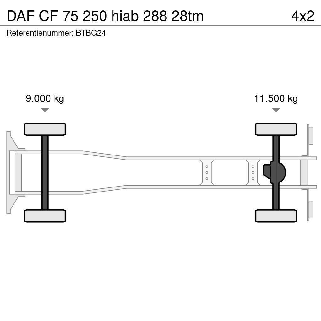 DAF CF 75 250 hiab 288 28tm Γερανοί παντός εδάφους