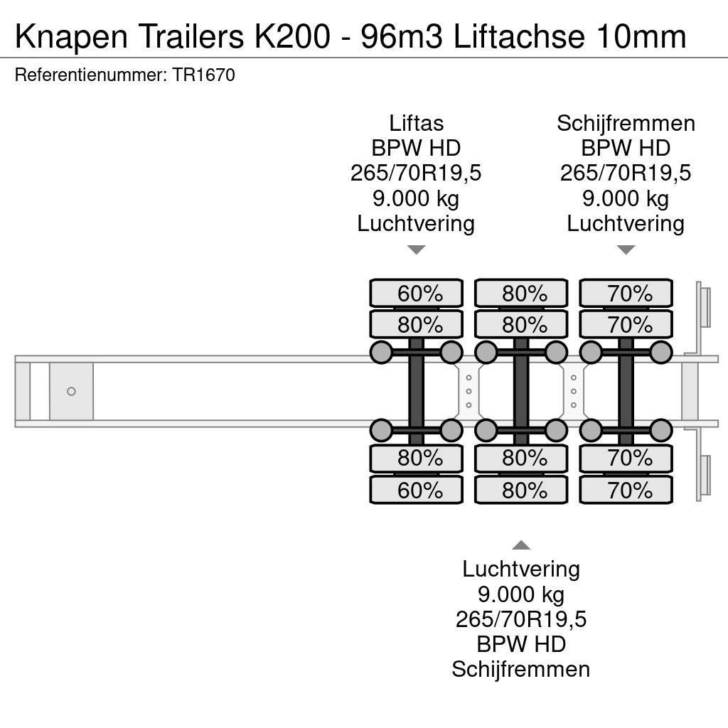 Knapen Trailers K200 - 96m3 Liftachse 10mm Ημιρυμούλκες με κινούμενο δάπεδο