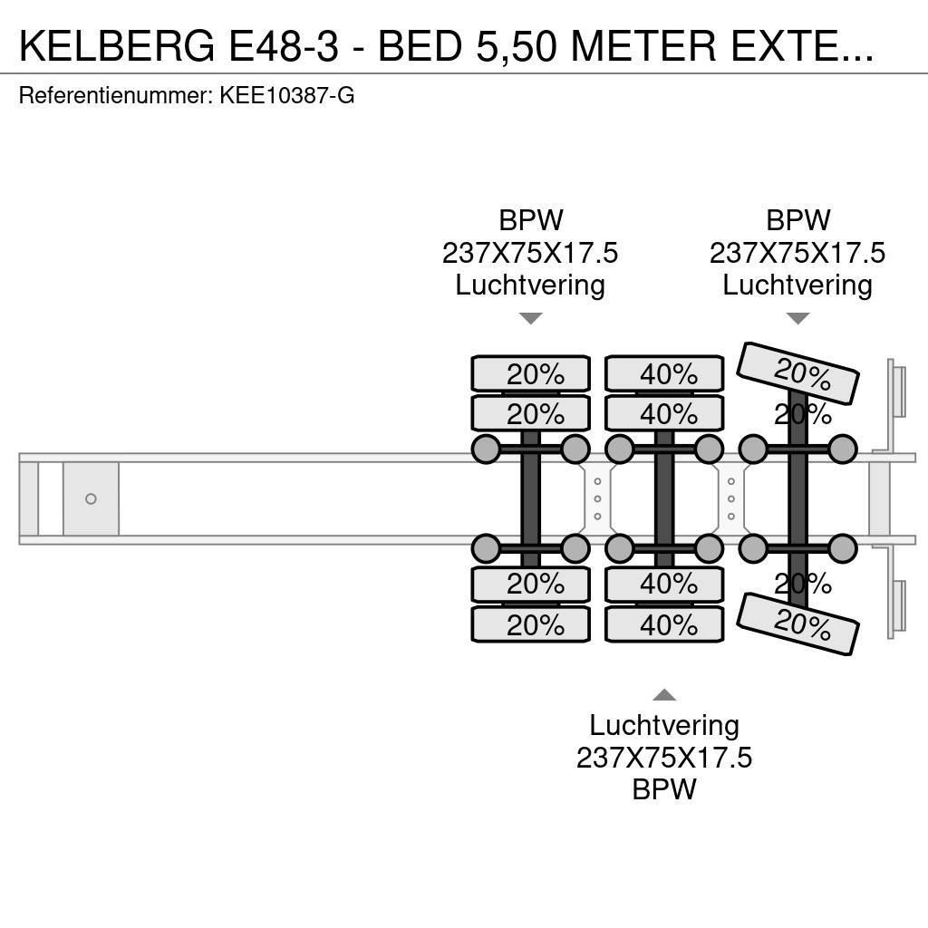 Kel-Berg E48-3 - BED 5,50 METER EXTENDABLE + HYDRAULIC RAMP Ημιρυμούλκες με χαμηλό δάπεδο