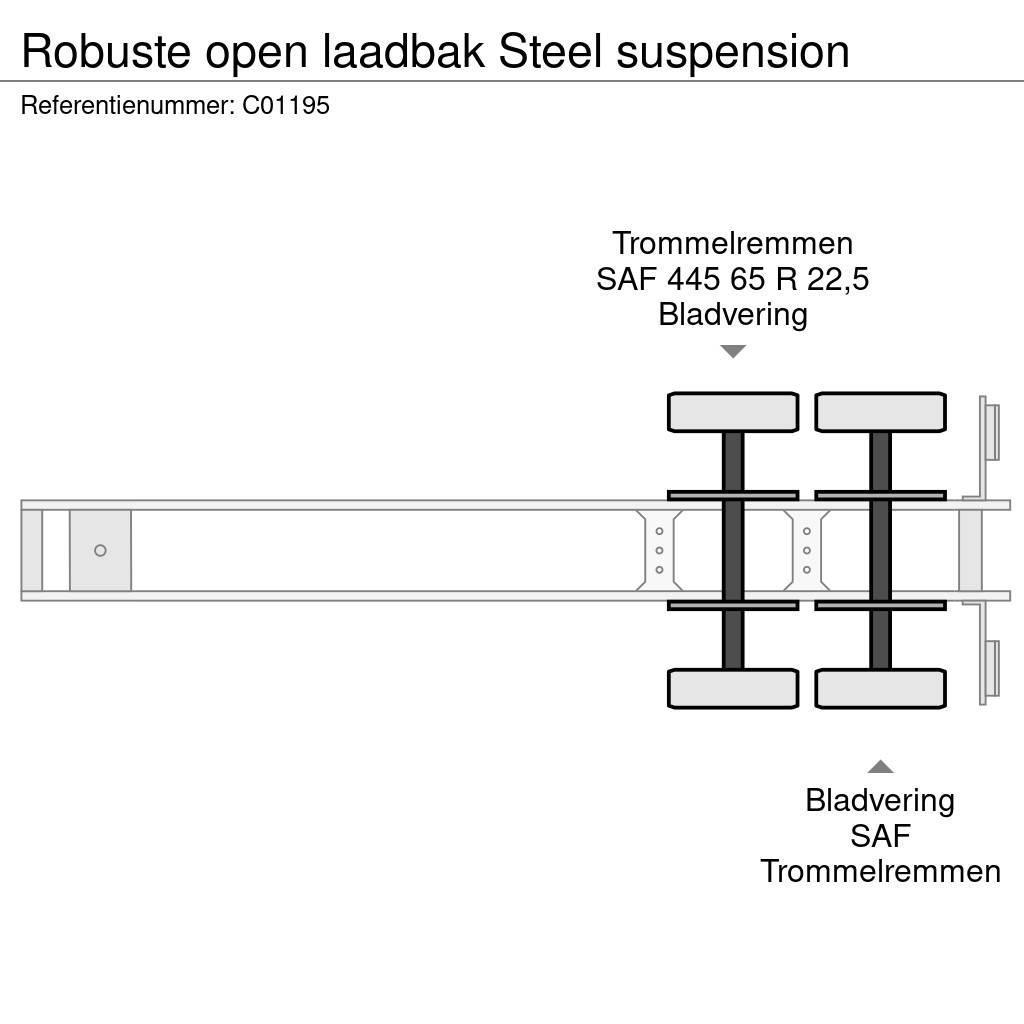Robuste open laadbak Steel suspension Επίπεδες/πλευρικώς ανοιγόμενες ημιρυμούλκες
