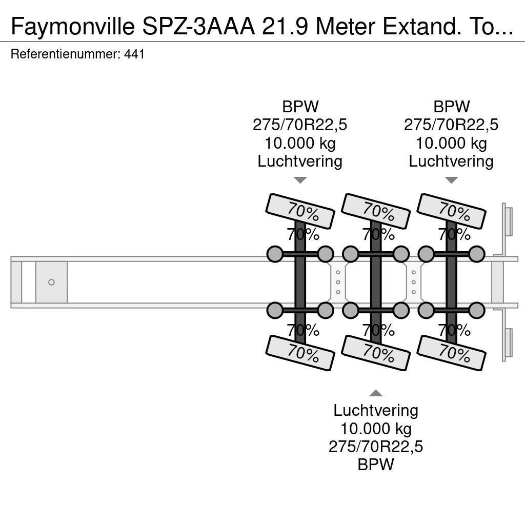 Faymonville SPZ-3AAA 21.9 Meter Extand. Total lenght: 35.5 met Επίπεδες/πλευρικώς ανοιγόμενες ημιρυμούλκες