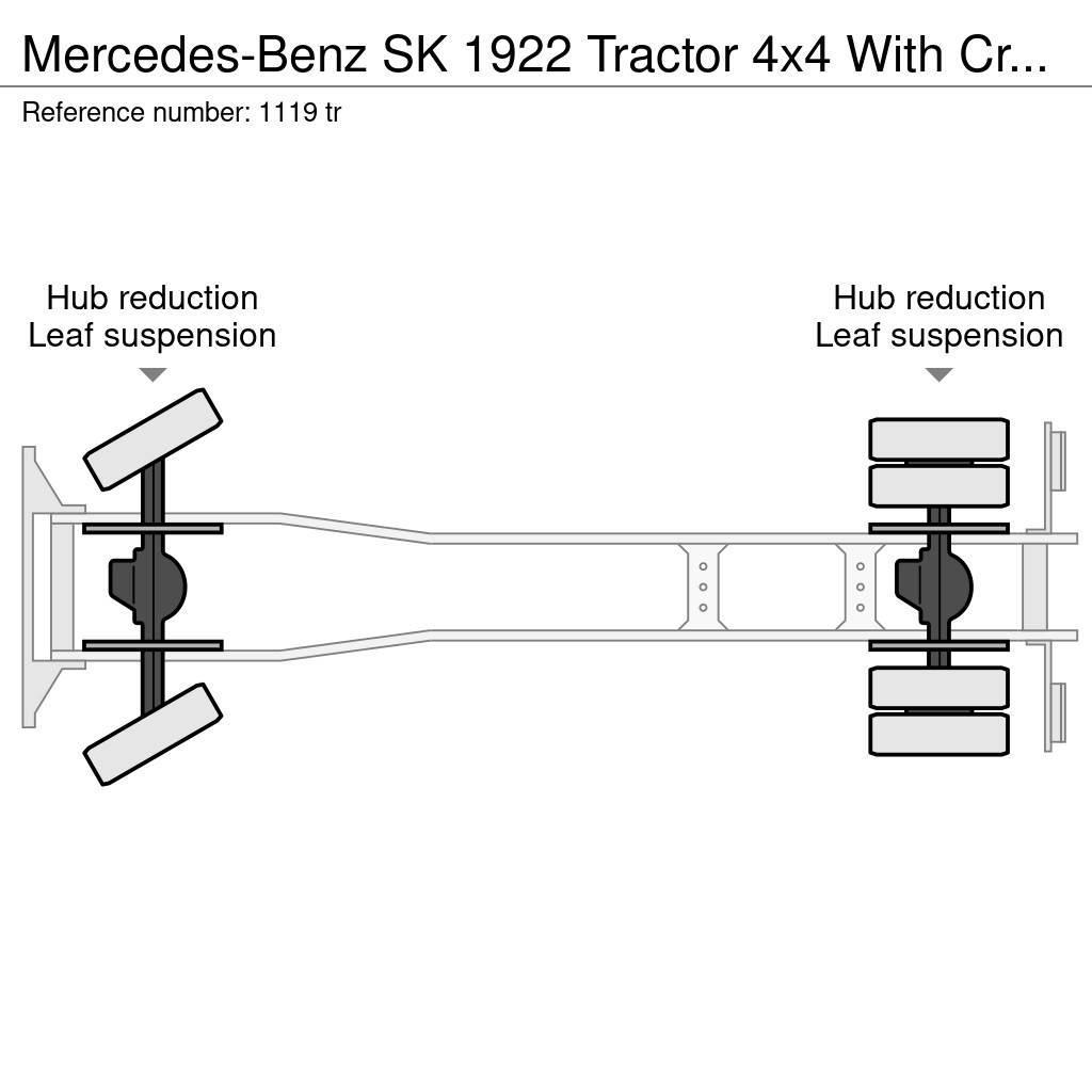 Mercedes-Benz SK 1922 Tractor 4x4 With Crane Full Spring V6 Big Γερανοί παντός εδάφους