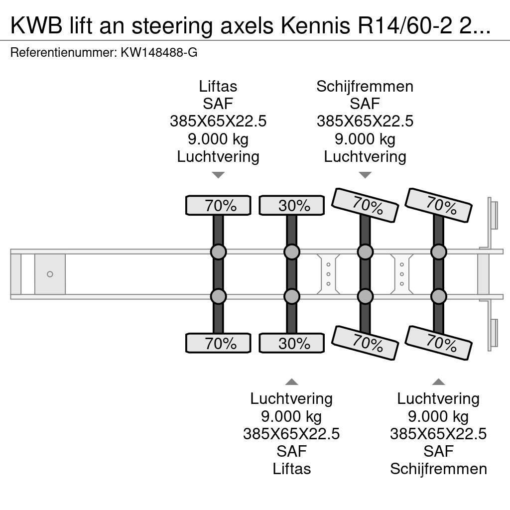  Kwb lift an steering axels Kennis R14/60-2 2015 Επίπεδες/πλευρικώς ανοιγόμενες ημιρυμούλκες