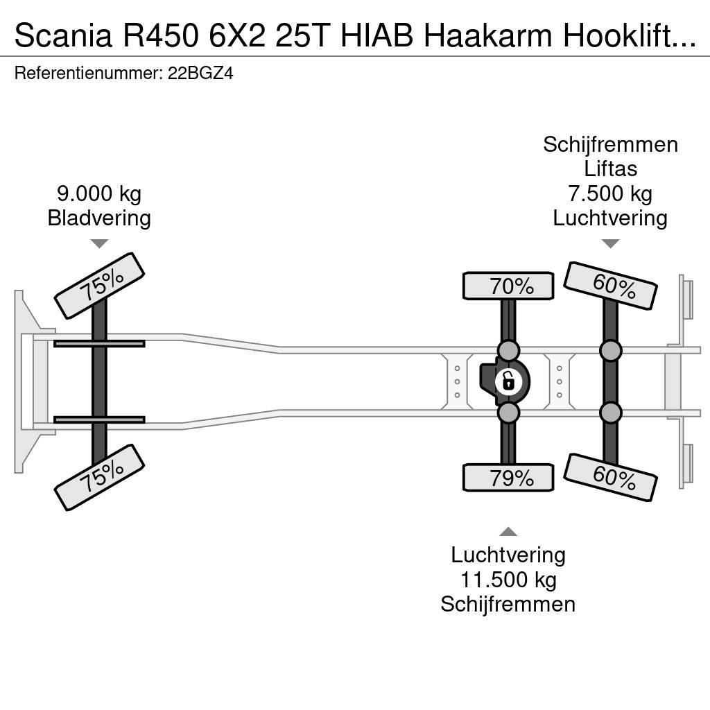 Scania R450 6X2 25T HIAB Haakarm Hooklift Remote, NL Truc Φορτηγά ανατροπή με γάντζο