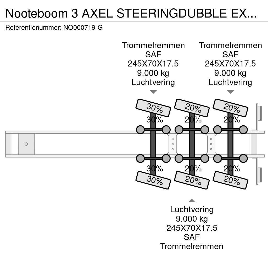 Nooteboom 3 AXEL STEERINGDUBBLE EXTENDABLE 2 X 5,5 METER Ημιρυμούλκες με χαμηλό δάπεδο