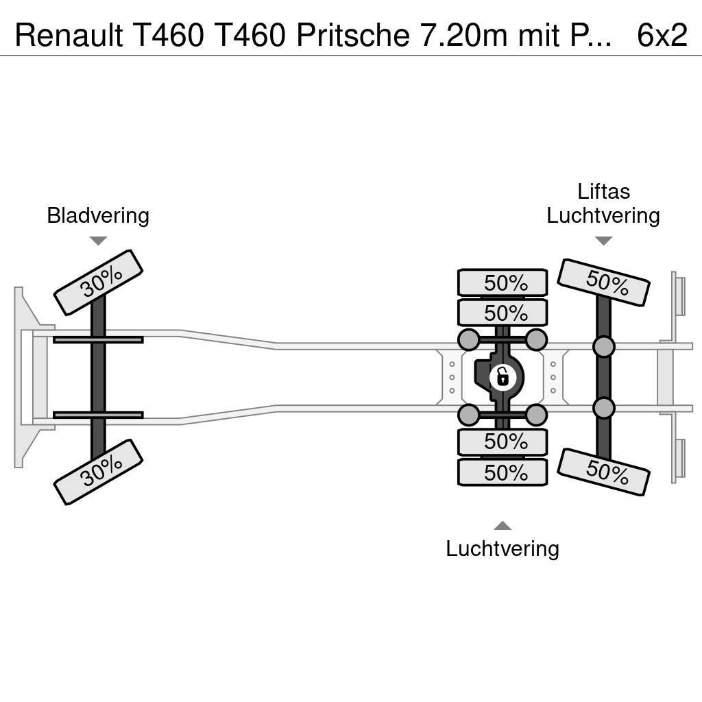 Renault T460 T460 Pritsche 7.20m mit Plane/Spriegel EU6 Φορτηγά Καρότσα - Κουρτίνα