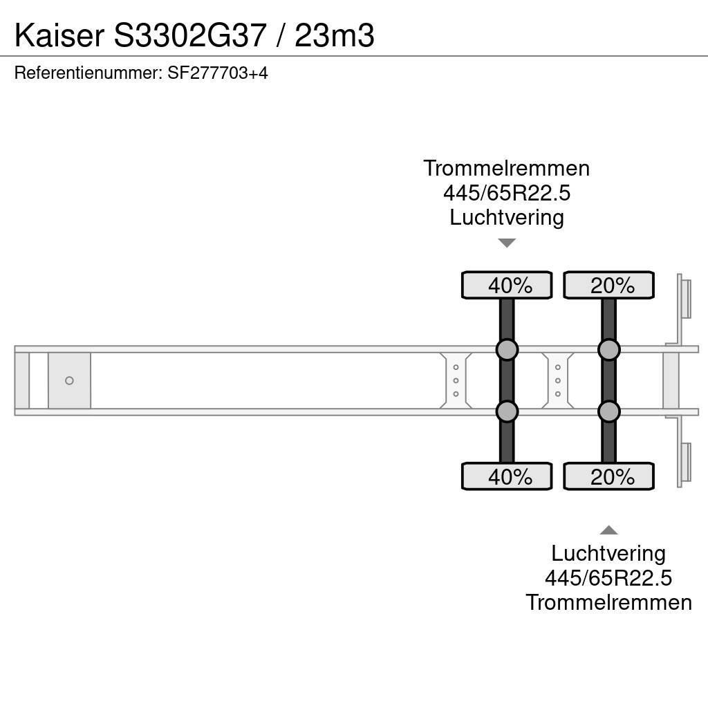 Kaiser S3302G37 / 23m3 Ανατρεπόμενες ημιρυμούλκες