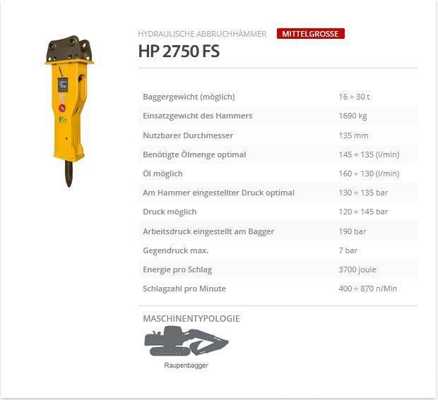 Indeco HP 2750 FS Σφυριά / Σπαστήρες