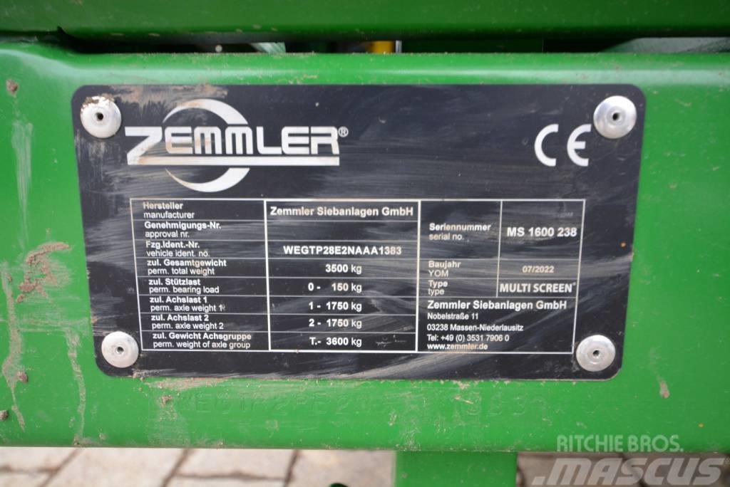 Zemmler MS 1600 Κινητές μηχανές κοσκινίσματος