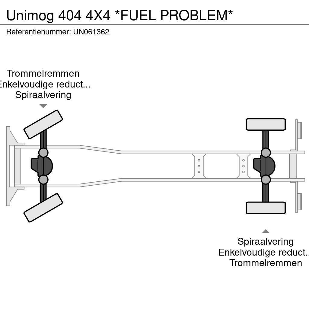 Unimog 404 4X4 *FUEL PROBLEM* Φορτηγά Kαρότσα με ανοιγόμενα πλαϊνά