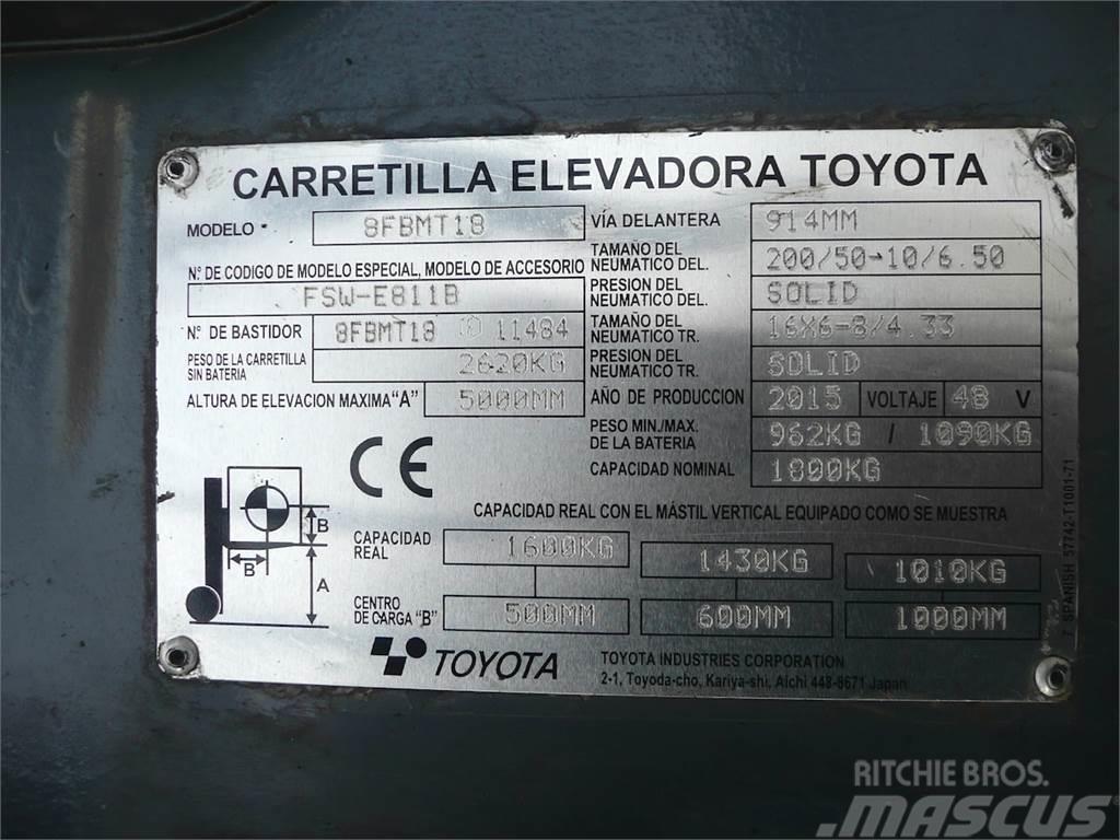 Toyota 8FBMT18 Ηλεκτρικά περονοφόρα ανυψωτικά κλαρκ
