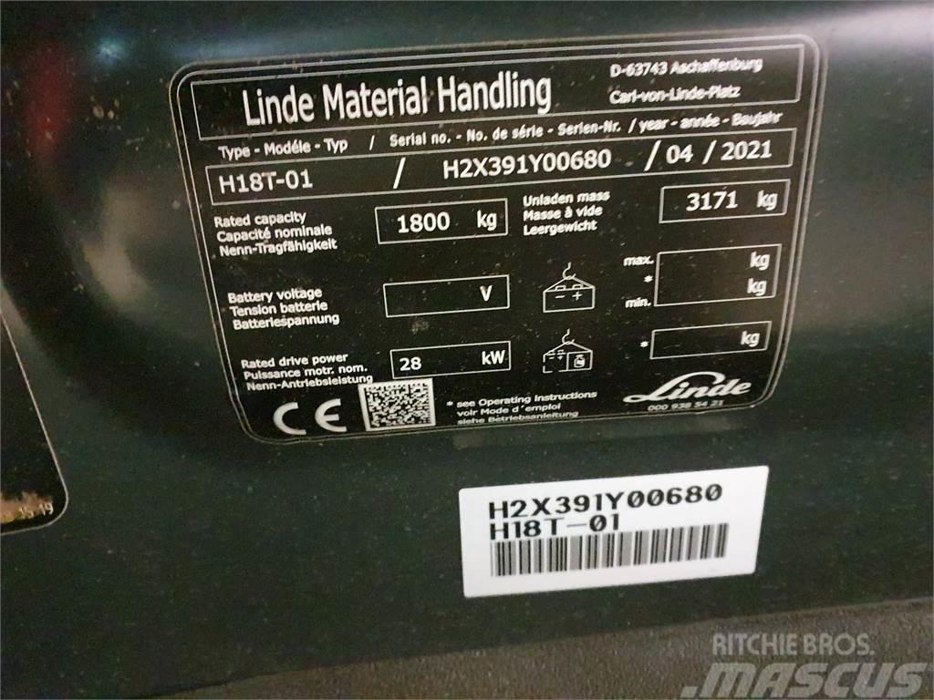 Linde H18T Περονοφόρα ανυψωτικά κλαρκ με φυσικό αέριο LPG